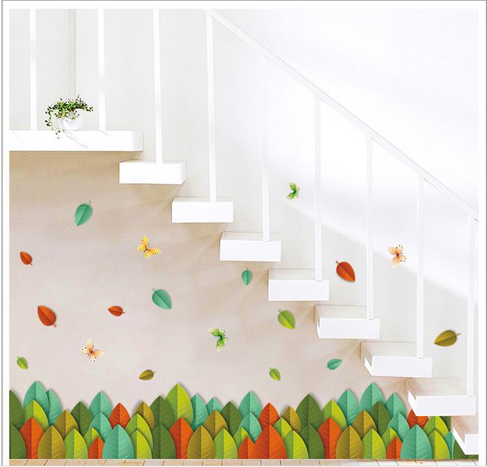 Chân tường lá đủ màu to